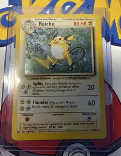 Pokemon TCG - Raichu 14/102 Base Set Holo Rare WOTC 1999 - EXC/NM - Image 2