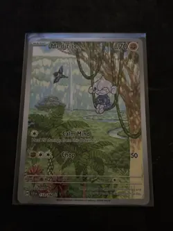 Pokemon TCG Meditite Stellar Crown Holo Illustration Rare Card 153/142 - Image 1