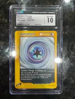 2003 Cyclone Energy 143/144 Pokemon Skyridge Regular CGC 10 - Image 3