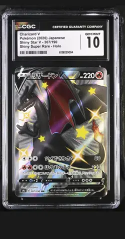CGC 10 GEM MINT Pokemon Charizard V 307/190 Shiny Star V Japanese SSR Full Art - Image 1