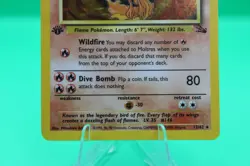 Moltres 12/62 Rare Fossil Holo 1st Edition Pokemon MP to HP - Image 4
