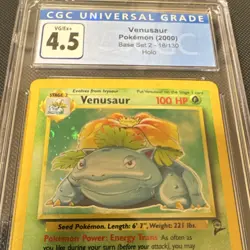 Pokemon Venusaur CGC 4.5 Base Set 2 18/130 Holo 2000 English - Image 2