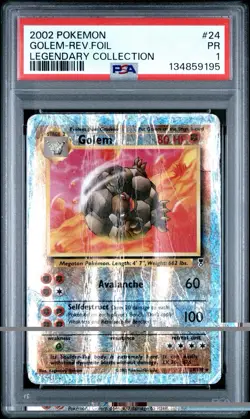 PSA 1 Golem 24/110 Legendary Collection 2002 Reverse Holo Foil Pokemon WoTC PR - Image 1