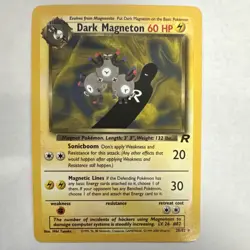 Pokemon TCG Dark Magneton 28/82 Team Rocket Rare 60 HP Regular English - Image 1