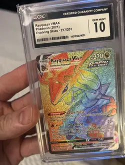 Pokemon Rayquaza VMAX 2021 Evolving Skies 217/203 CGC 10 - Image 2