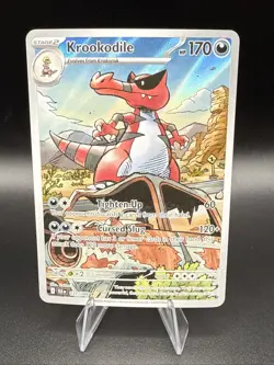 Krookodile 137/086 Holo Illustration Rare SV: Black Bolt NM English Pokemon - Image 1