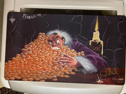 greed mtg playmat signed Foglio kickstarter /100 - Image 1