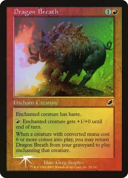 Scourge MTG FOIL Dragon Breath Magic - Image 1