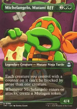 Michelangelo, Mutant BFF (Borderless) U Teenage Mutant Ninja Turtles 198 NM - Image 1