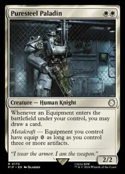 MTG Universes Beyond: Fallout - Puresteel Paladin - Image 1