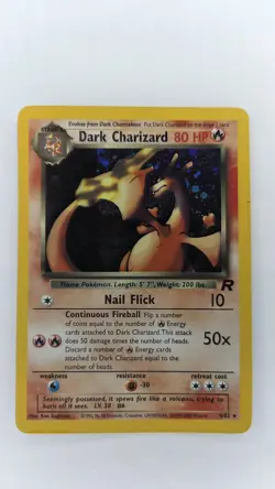 2000 Pokemon Team Rocket Dark Charizard 4/82 Holo Rare WOTC Unlimited LP - Image 2