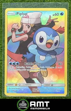 Piplup 2019 Pokemon Sun & Moon Cosmic Eclipse #239/236 rare Secret - Image 1