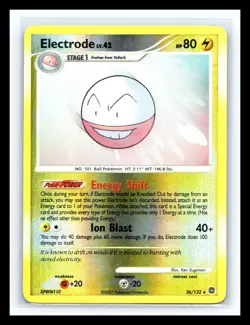 💥 2007 Pokemon Diamond & Pearl Secret Wonders Electrode Reverse Holo # 26/132 - Image 1