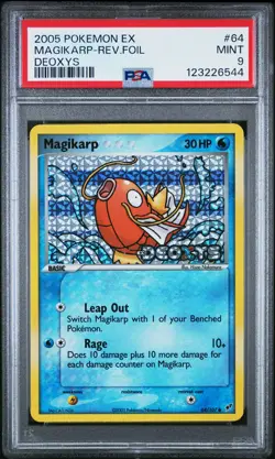 2005 POKEMON EX DEOXYS #64 MAGIKARP-REVERSE FOIL PSA 9 - Image 1