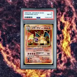 1996 Pokemon Japanese Charizard Holo PSA 8 New Grade Old Collection 🔥 Swirl 💫 - Image 1