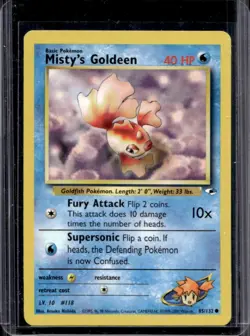 2000 Pokemon Gym Heroes Misty's Goldeen #85/132 - Image 1
