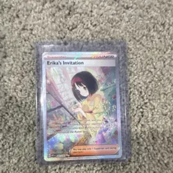 Pokemon Erika's Invitation 203/165 151 Full Art Holo Ultra Rare - Image 1