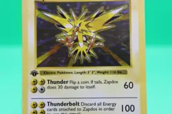 Pokemon TCG Zapdos 16/102 1st Edition Holo Base Set MP - Image 3