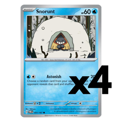 4x Snorunt- 051/167 - SV06: Twilight Masquerade (TWM) Pokemon Playset x4 - Image 1
