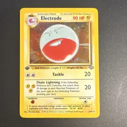 Pokemon TCG Electrode 1st Edition Jungle Holo Rare 02/64 1999 - Image 1