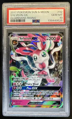 2017 Pokemon SM Guardians Rising Sylveon Holo #92/145 PSA 10 - Image 1