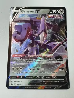 Pokemon GENESECT V 185/264 Fusion Strike - ULTRA RARE HOLO - MINT - Image 1