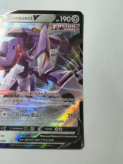 Pokemon GENESECT V 185/264 Fusion Strike - ULTRA RARE HOLO - MINT - Image 3