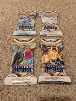 4x Pokemon Silver Tempest Sleeved Booster Packs - Complete Art Set! - Image 1