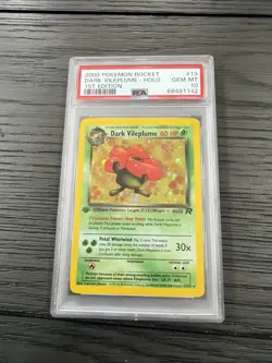 2000 Pokemon Rocket Dark Vileplume 1st Edition Holo PSA 10 - Image 3