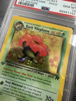 2000 Pokemon Rocket Dark Vileplume 1st Edition Holo PSA 10 - Image 4
