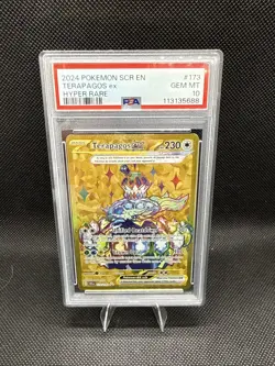 2024 POKEMON SCR EN-STELLAR CROWN 173 TERAPAGOS EX Hyper Rare PSA 10 Gem Mint - Image 1
