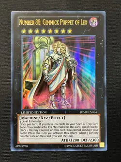 Number 88: Gimmick Puppet of Leo JUMP-EN064 Ultra Rare Limited Light Play YuGiOh - Image 1