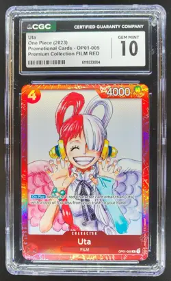 2023 One Piece Premium Card Collection FILM RED Edition Uta OP01-005 CGC 10 A PT - Image 1