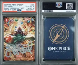 ***Rare*** One Piece Buggy Alt Art ***Jeff Ward Autographed*** PSA 10 - Image 3
