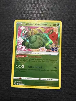 Radiant Venusaur 004/078 Pokemon GO Radiant Rare Pokemon Card - Image 1