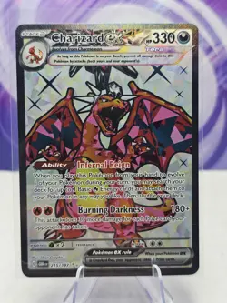 Pokemon Card Charizard EX 215/197 Obsidian Flames Full Art Holo NM - Image 1