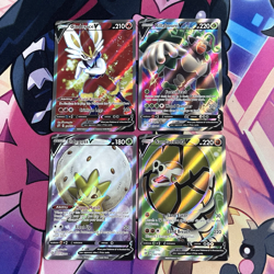 Pokemon TCG | English Sword & Shield Full Art SR Rebel Clash X4 Card Bundle - Image 1