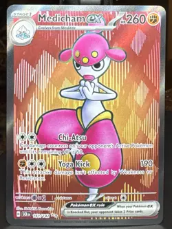 Pokemon Medicham ex 161/142 Sv07: Stellar Crown Ultra Rare (Full Art) Holo Card - Image 1