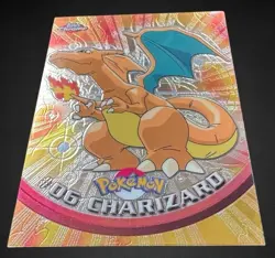 2000 Topps Series 1 Chrome Charizard #06 T.V. TCG Pokemon Card NM - MINT - Image 3