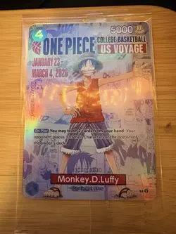Monkey D Luffy US Voyage Promo One Piece TCG Bandai Rare Holo Card NM - Image 1