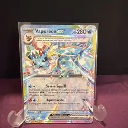 Pokemon TCG Vaporeon EX Double Rare Holo Card 23/131 Prismatic Evolutions - Image 1