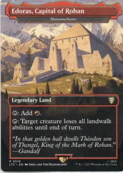 MTG: TLotR Commander: Borderless Edoras, Capital of Rohan: LP Condition - Image 1