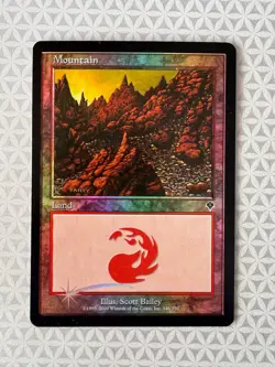 Invasion MTG FOIL Mountain (#346) Magic the Gathering LP - Image 1