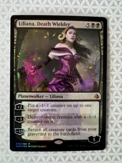 Liliana, Death Wielder (FOIL) Amonkhet Magic the Gathering MTG Rare LP - Image 1