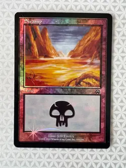 Mercadian Masques MTG Magic the Gathering FOIL Swamp (#339) LP - Image 1