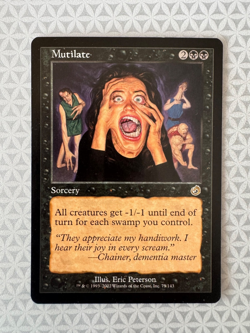 MTG Mutilate - Torment (TOR) #73 - Magic the Gathering Rare LP - Image 1