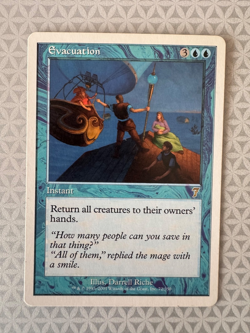 Evacuation 7th Edition MTG Magic the Gathering Rare LP - Image 1