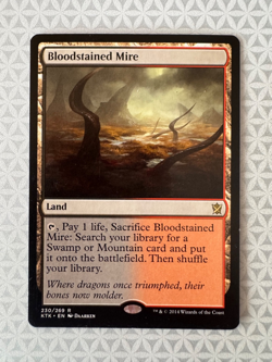 Magic the Gathering MTG Bloodstained Mire (230) Khans of Tarkir Rare LP - Image 1