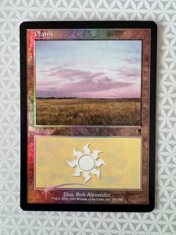 MTG Odyssey PLAINS FOIL (#334) Magic the Gathering LP - Image 1