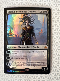 MTG Vraska, Scheming Gorgon FOIL Rivals of Ixalan (RIX) Magic the Gathering MP - Image 1
